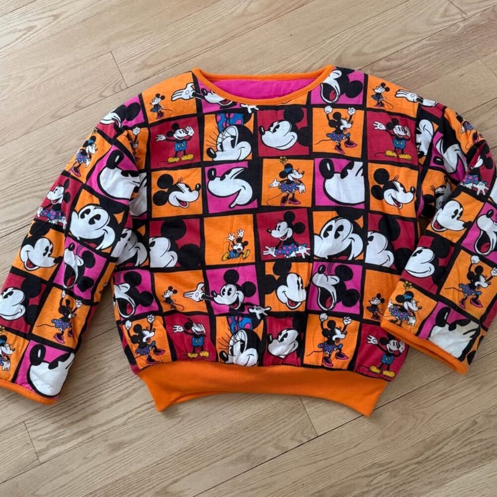DonnKenny Mickey Mouse Minnie Disney Reversible Sweatshirt Vintage